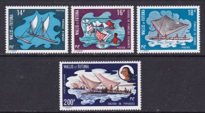 Wallis & Futuna Scott 179-181, C41, 1971 Canoes, VF MNH.  Scott $80.