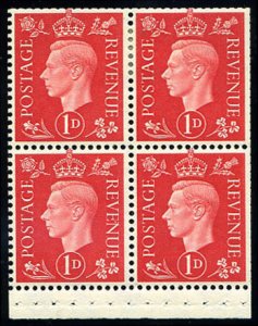 British Commonwealth - Great Britain #236c (SG 463ab) Cat£100, 1937-47 1p sc...