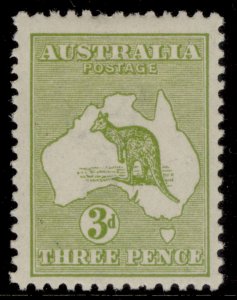 AUSTRALIA GV SG37b, 3d olive-green, M MINT. Cat £42.