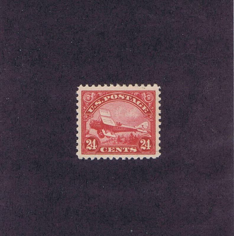 SCOTTS# C6 UNUSED OG NH 24c DEHAVILAND BIPLANE, 1923, GRADE 95, PSAG CERT.  