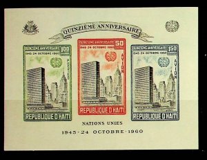 HAITI Sc C169a NH SOUVENIR SHEET OF 1960 - UN