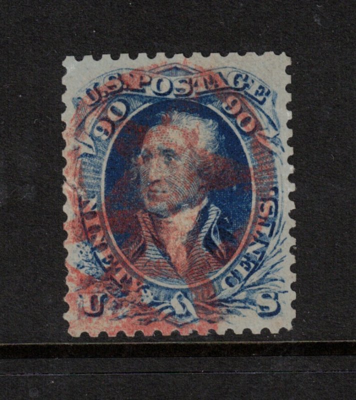 USA #72 Very Fine Used With Red NY Foreign Mail Cancel - Small Tear At Left 