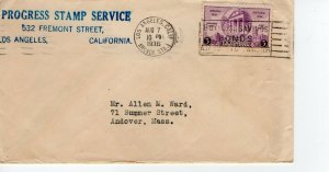 PROGRESS STAMP SERVICE, LOS ANGELES, CALIFORNIA 1936  FDC8239