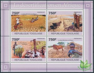 Togo 2011 MNH Environment Stamps Desertification in Africa Conservation 4v M/S