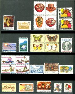 1977 US Commemorative Year Set From Post Office Folio  #1704-1730  MNH