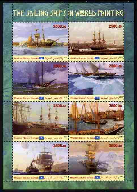 Maakhir State of Somalia 2010 Paintings of Sailing Ships ...