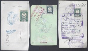 SAUDI ARABIA 1990's REVENUES ON 6 DOCUMENTS 20 30 50 & 100 RIYALS DIFFERENT ISSU