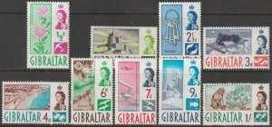 EDSROOM-17061 Gibraltar 147-148, 149-56 MNH 1960 Short Set CV$11.05