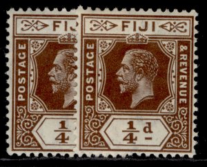 FIJI GV SG125 + 125a, ¼d SHADE VARIETIES, M MINT.