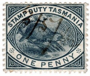 (I.B) Australia - Tasmania Revenue : Stamp Duty 1d (1880)