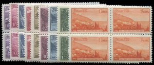 Russia #2272-2280, 1959 Scenes, complete set in blocks of four, never hinged