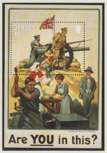 Jersey 2014, ' The Great War' Miniature Sheet .  unmounted mint NHM