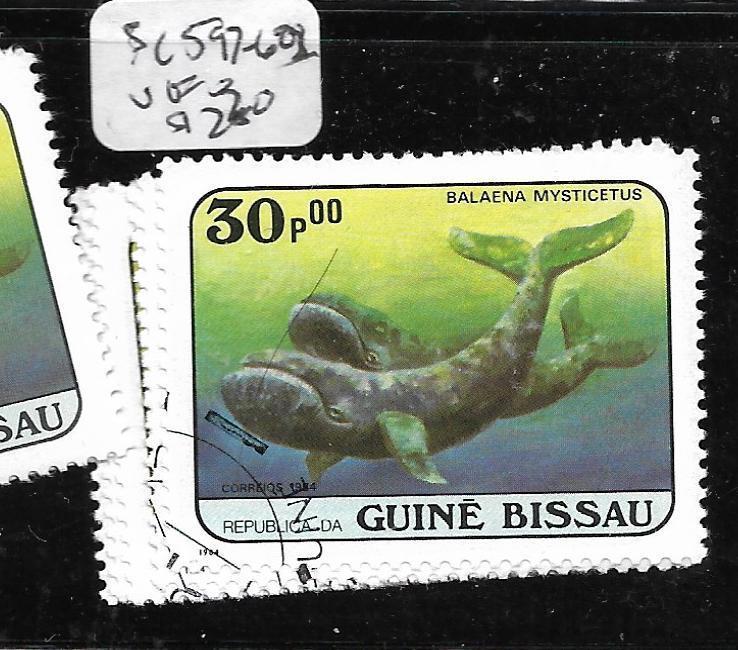 GUINEA-BISSAU  (P1602B) WHALES SC 597-601  VFU