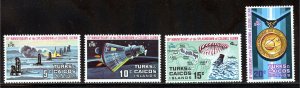 Turks and Caicos 246-49 MLH, First Orbital Flight/ John Glenn Set from 1972.