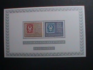 NORWAY 1972 SC# 585a CENTENARY OF THE POST HORN STAMP S/S MNH VERY FINE