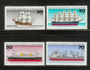 Germany B538-B541 Set MNH Historic Ships (F)