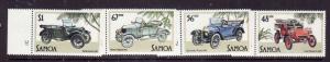 Samoa-Sc#641-4-Unused NH set-Cars-Vintage Automobiles-1984-