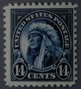 United States #565 14 Cent American Indian OG