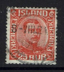 Iceland SC# 121, Used, Hinge Remnant -  Lot 032617