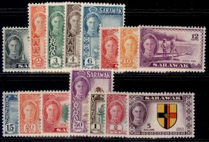 SARAWAK GVI SG171-185, 1950 complete set, M MINT. Cat £120.