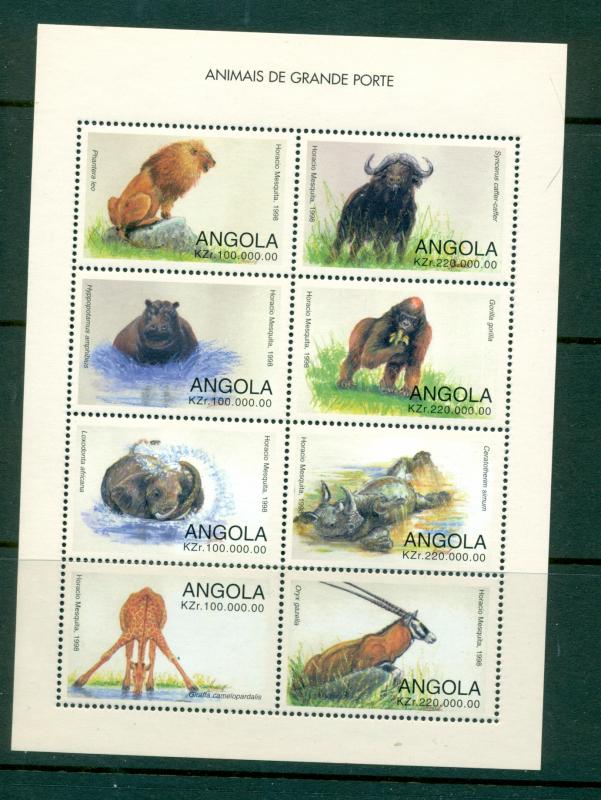 Angola - Sc# 1027. 1998 Wild Animals. MNH Sheet. $12.00.