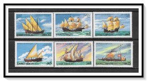 St Thomas #534-539 History Of Navigation Set MNH