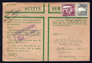 h150 - PALESTINE WW2 1940s Censored Cover to Australia