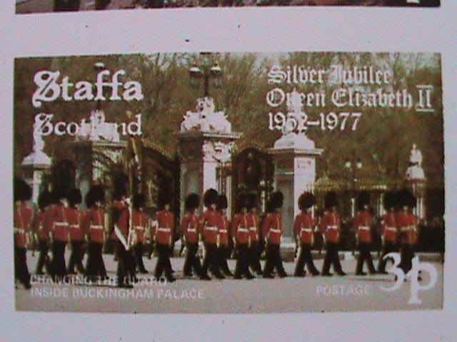 ​STAFA-SCOTLAND- 1977-SILVER JUBILEE-QUEEN ELIZABETH II IMPERF MNH-VERY FINE