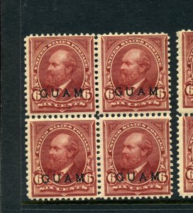 Guam Scott 6 Overprint  Mint Block of 4 Stamps  (Stock Guam 6-16)