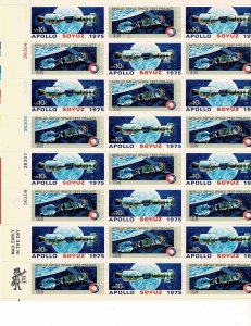 Space Apollo-Soyuz 10c US Postage Sheet #1569-70 VF MNH