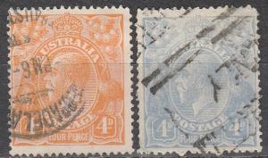 Australia #31, 33   F-VF Used  CV $17.00  (S8481)