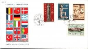 Greece 1962 - NATO - 6 + 4.5 + 3 + 2.5 AP Stamp - Aohnai - J1736