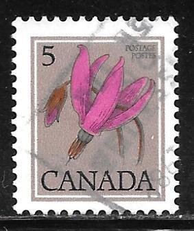 Canada 710: 5c Shooting Star, Dodecatheon hendersonii, used, F-VF