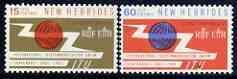 NEW HEBRIDES - 1965 - I T U - Perf 2v Set, English - M N H