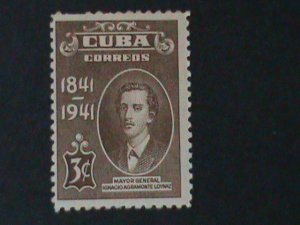 ​CUBA-1942-SC# 373 IGNACIO AGRAMONTE LOYNAZ- MLH-VF 82-YEARS OLD  LAST ONE