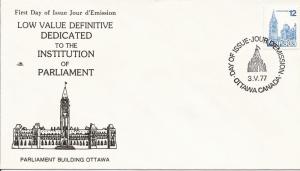 1977 Canada (NR) FDC - Sc 714 - Houses of Parliament