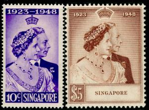 SINGAPORE SG31-32, COMPLETE SET, LH MINT. Cat £110.