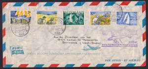 NETHERLANDS - 1949 K.L.M. FLIGHT AMSTERDAM to PARAMARIBO  FIRST FLIGHT COVER FFC