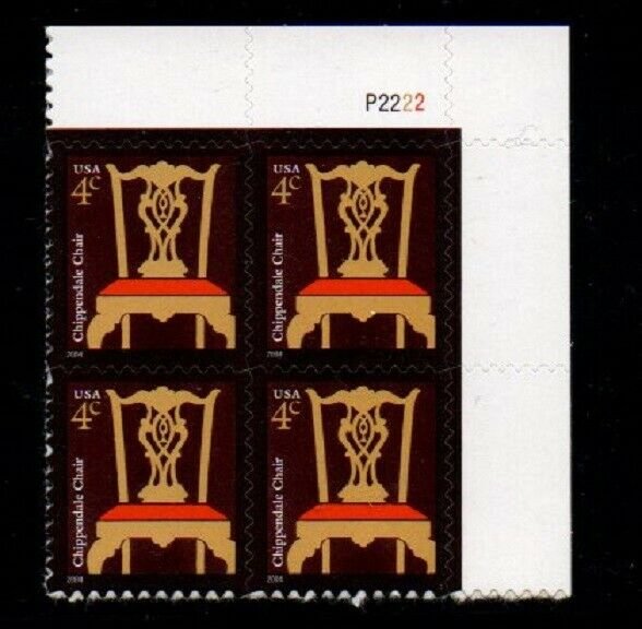 ALLYS STAMPS US Plate Block Scott #3755 4c Chippendale Chair [4] MNH F/VF [STK]