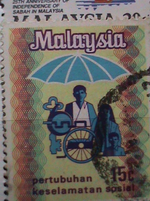 ​MALAYSIA STAMP:1967 LARGE AND PICTORIA STAMPS - USED VERY FINE #M-9