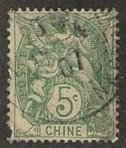 French offices in China 34, used, pulled perf.  1902. (f30)