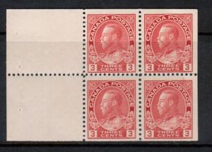 Canada #109a Mint Fine - Very Fine Never Hinged Booklet Pane
