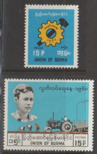 Burma SC 194, 195 Mint Never Hinged