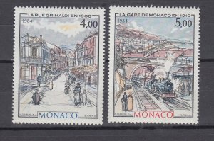 J44047 JL Stamps 1984 monaco set mnh #1436-8 art