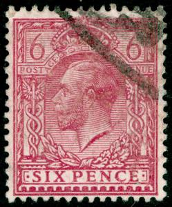 SG385a, 6d reddish purple, USED. Cat £110. PERF 14.