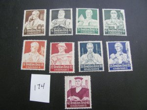 Germany 1934 MNH  SC B59-B67 SET VF/XF 550 EUROS (174)