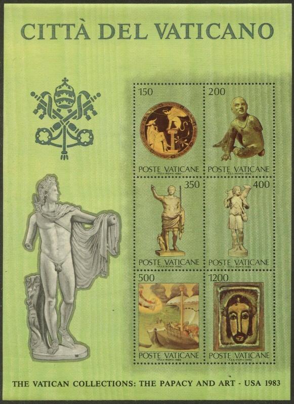 VATICAN Sc#718-720 1983 The Papacy and Art Set of 3 Souvenir Sheets OG Mint NH