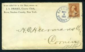 #210 GREAT BATH - STUBEN CO. NY Cancel - Really Nice