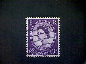 Great Britain, Scott #358, used(o), 1958, Wilding: Queen Elizabeth II, 3d