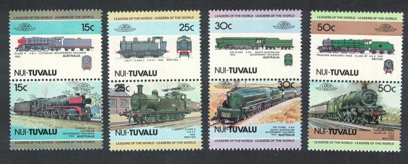 Tuvalu Nui Locomotives 8v pairs 1 series SC#5=16